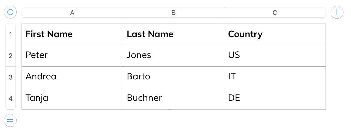 Esempio di Excel