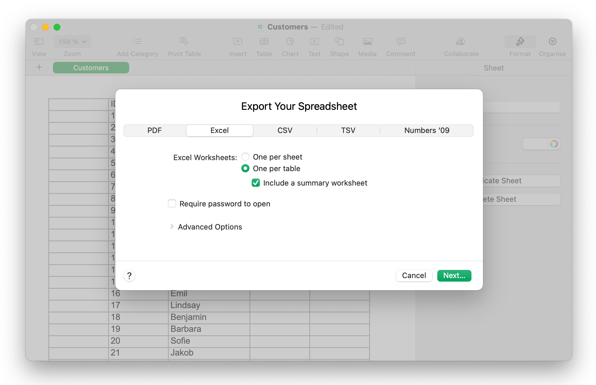 Genderize Names In A Numbers Spreadsheet Gender Api Determines The 8869