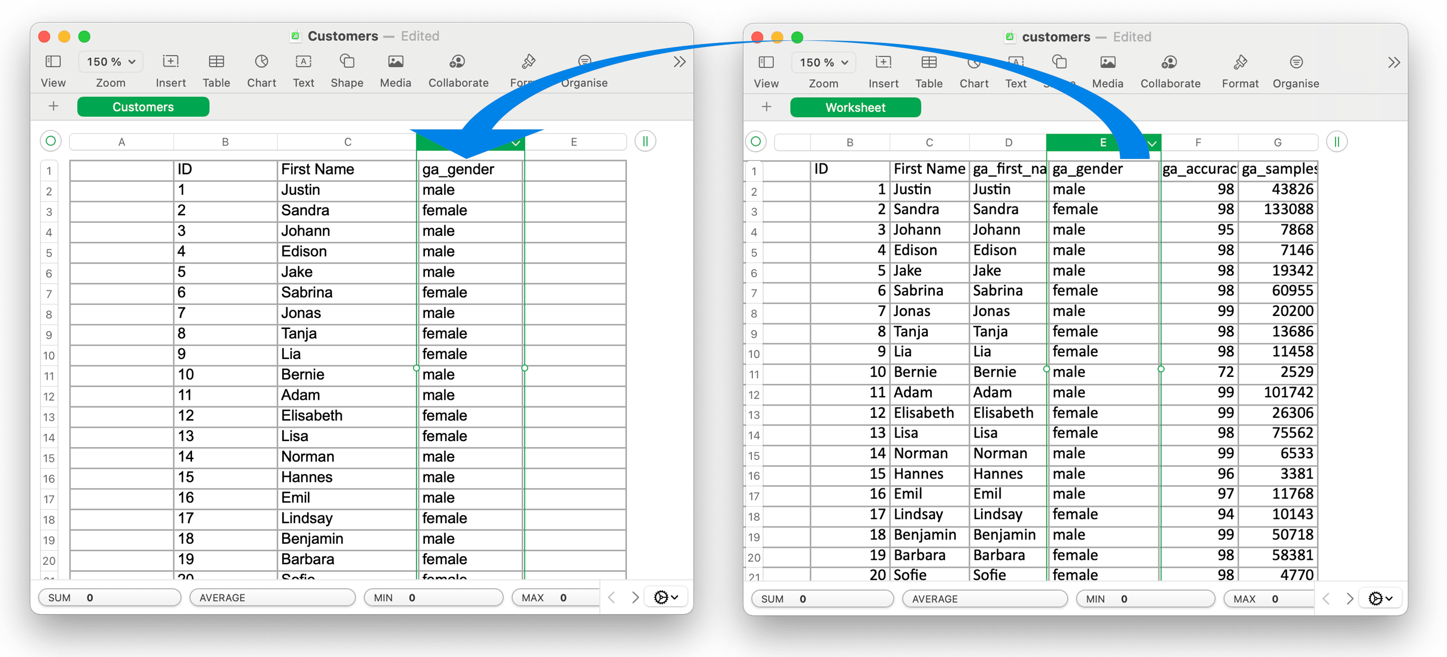 Genderize names in Microsoft Excel - Gender API - Determines the