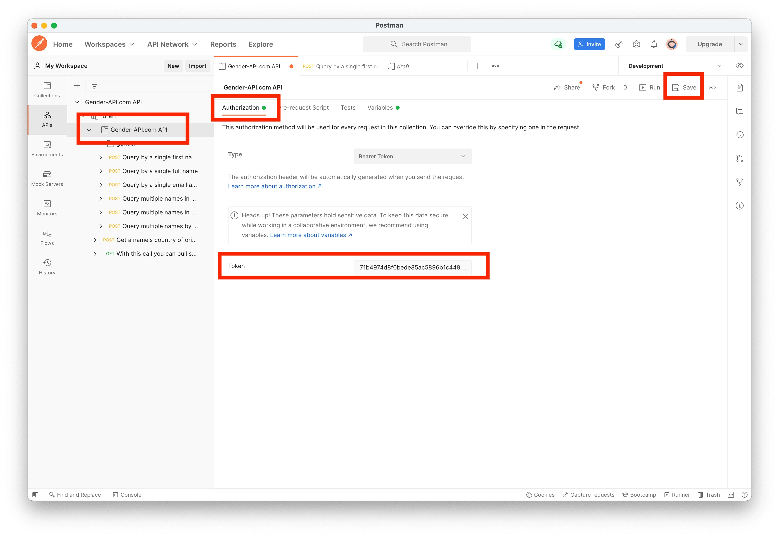 Import the file into Postman