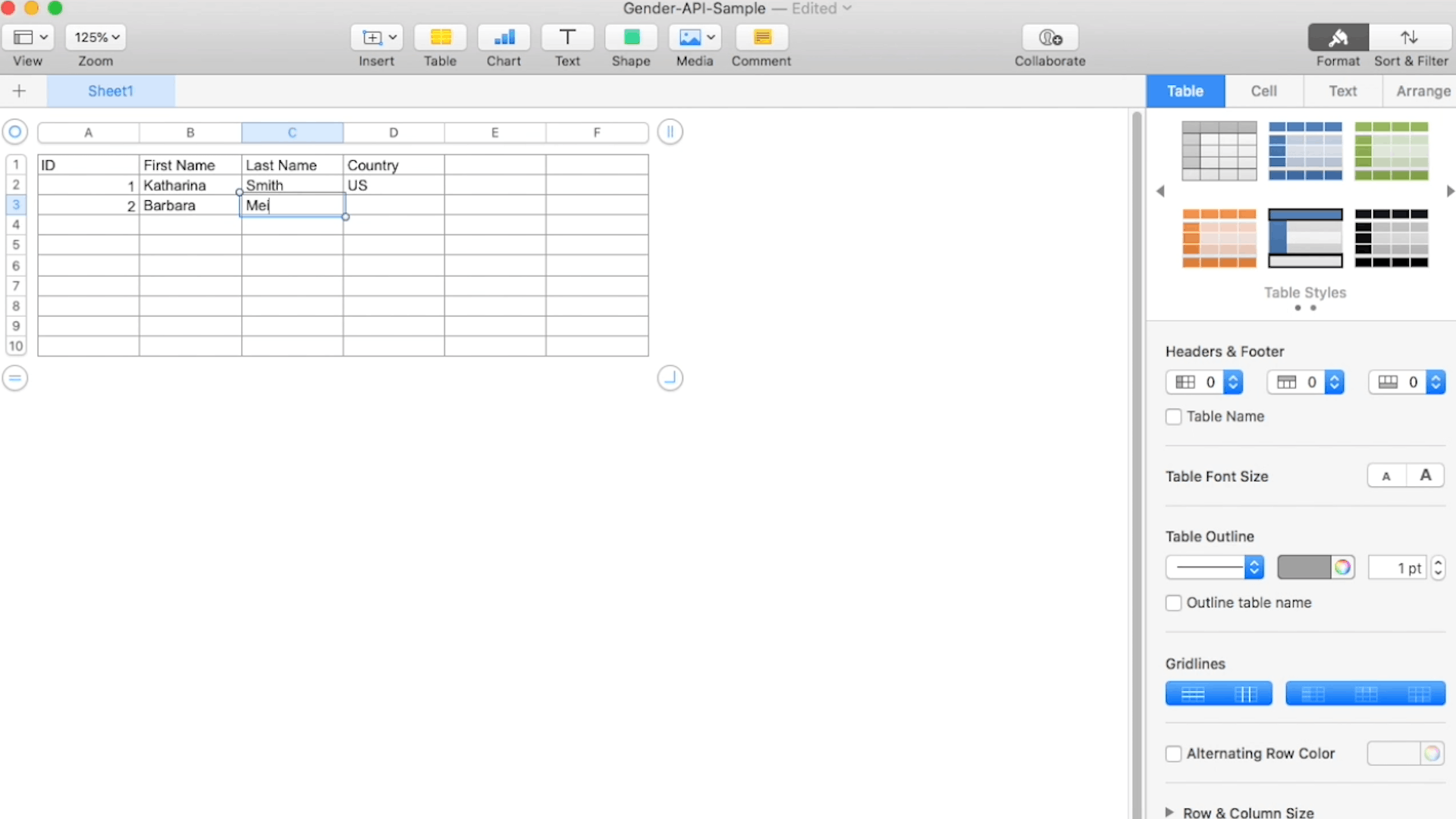 Genderize names in Microsoft Excel - Gender API - Determines the